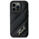 Karl Lagerfeld Diagonal Quilted Script case for iPhone 13 Pro / 13 - black