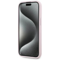 Karl Lagerfeld Diagonal Quilted Script case for iPhone 14 / 15 / 13 - pink
