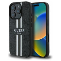 Guess 4G Printed Stripes MagSafe case for iPhone 16 Pro Max - black