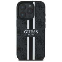 Guess 4G Printed Stripes MagSafe case for iPhone 16 Pro Max - black