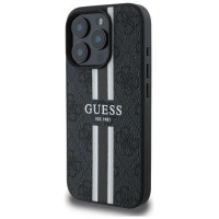 Guess 4G Printed Stripes MagSafe case for iPhone 16 Pro Max - black