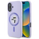 Karl Lagerfeld Silicone Karl&Choupette Heads Ring MagSafe Case for iPhone 16 Plus - Purple