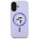 Karl Lagerfeld Silicone Karl&Choupette Heads Ring MagSafe Case for iPhone 16 Plus - Purple