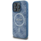 Guess 4G Ring Classic Logo MagSafe iPhone 16 Pro Case - Blue