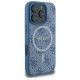 Guess 4G Ring Classic Logo MagSafe iPhone 16 Pro Case - Blue