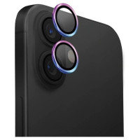 Uniq Optix Aluminum Camera Lens Protector with Applicator for iPhone 16 / iPhone 16 Plus - Iridescent