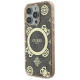 Guess IML Peony On 4G Background MagSafe Case for iPhone 16 Pro - Brown