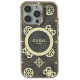 Guess IML Peony On 4G Background MagSafe Case for iPhone 16 Pro - Brown