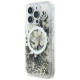 Guess Liquid Glitter Flower MagSafe iPhone 16 Pro Case - Beige