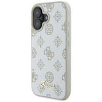 Guess Peony Script Logo MagSafe iPhone 16 Case - White