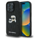 Karl Lagerfeld Monogram Karl & Choupette Head Pin iPhone 16 Pro Case - Black