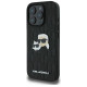 Karl Lagerfeld Monogram Karl & Choupette Head Pin iPhone 16 Pro Case - Black