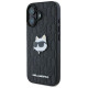 Karl Lagerfeld Monogram Choupette Head Pin iPhone 16 Case - Black
