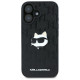 Karl Lagerfeld Monogram Choupette Head Pin iPhone 16 Case - Black