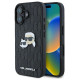 Karl Lagerfeld Monogram Karl & Choupette Head Pin iPhone 16 Case - Black