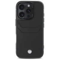 BMW Sign Leather Cardslot Case for iPhone 16 Pro Max - Black
