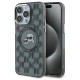 Karl Lagerfeld IML Monogram Karl & Choupette Head MagSafe Case for iPhone 15 Pro Max - Black