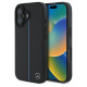 Mercedes MB Blue Line Leather MagSafe iPhone 16 Case - Black