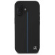 Mercedes MB Blue Line Leather MagSafe iPhone 16 Case - Black