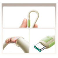 Joyroom S-A53 60W USB-C Cable - USB-C with fluorescent tip 2 m - beige