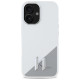 Karl Lagerfeld Silicone Initial Metal Logo MagSafe iPhone 16 Case - White