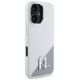 Karl Lagerfeld Silicone Initial Metal Logo MagSafe iPhone 16 Case - White