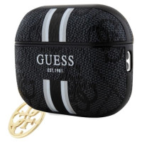 Guess GUAP2P4RPSK AirPods Pro 2 (2022/2023) cover black/black 4G Printed Stripes Charm