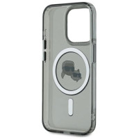 Karl Lagerfeld KLHMP15LHLSKCK iPhone 15 Pro 6.1" black/black hardcase IML Metal Karl&Choupette Head MagSafe