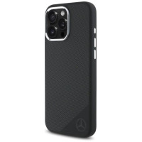 Mercedes MEHMP16L23SUGDK iPhone 16 Pro 6.3" black/black hardcase Silicone Tonal Logo Wood Pattern MagSafe