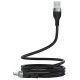 Acefast C11-04 USB-A - USB-C 3A Cable 1.2m Magnetic Braid - Black