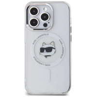 Karl Lagerfeld IML Metal Choupette Head MagSafe iPhone 13 Case - White