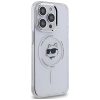 Karl Lagerfeld IML Metal Choupette Head MagSafe iPhone 13 Case - White
