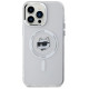 Karl Lagerfeld IML Metal Choupette Head MagSafe Case for iPhone 14 Pro Max - White