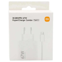 Xiaomi Ładowarka sieciowa Xiaomi BHR9465EU 67W 6.2A USB-A z kablem USB-C - biała