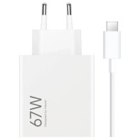 Xiaomi Ładowarka sieciowa Xiaomi BHR9465EU 67W 6.2A USB-A z kablem USB-C - biała