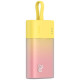Baseus Popsicle 5200mAh 20W Powerbank with Built-in Lightning Cable (+ White Baseus Simple USB-C - USB-C 60W/20V/3A/30cm Cable) - Yellow-Pink