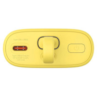 Baseus Popsicle 5200mAh 20W Powerbank with Built-in Lightning Cable (+ White Baseus Simple USB-C - USB-C 60W/20V/3A/30cm Cable) - Yellow-Pink