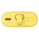 Baseus Popsicle 5200mAh 20W Powerbank with Built-in Lightning Cable (+ White Baseus Simple USB-C - USB-C 60W/20V/3A/30cm Cable) - Yellow-Pink