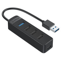 Orico TWU32-4A USB-A 3.1 hub / 1x USB-A 3.1 + 3x USB-A 2.0 + USB-C 5V/3A - black