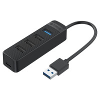 Orico TWU32-4A USB-A 3.1 hub / 1x USB-A 3.1 + 3x USB-A 2.0 + USB-C 5V/3A - black