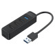 Orico TWU32-4A USB-A 3.1 hub / 1x USB-A 3.1 + 3x USB-A 2.0 + USB-C 5V/3A - black