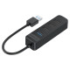 Orico TWU32-4A USB-A 3.1 hub / 1x USB-A 3.1 + 3x USB-A 2.0 + USB-C 5V/3A - black