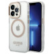 Guess Metal Outline MagSafe case for iPhone 15 Pro - gold