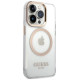 Guess Metal Outline MagSafe case for iPhone 15 Pro - gold