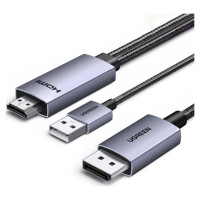 Ugreen HD169 HDMI to DisplayPort Directional Cable, 4K@60Hz, 2m - Gray