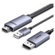 Ugreen HD169 HDMI to DisplayPort Directional Cable, 4K@60Hz, 2m - Gray