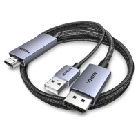 Ugreen HD169 HDMI to DisplayPort Directional Cable, 4K@60Hz, 2m - Gray