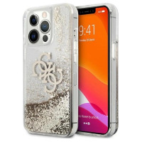 Guess 4G Big Liquid Glitter case for iPhone 13 Pro Max 6.7" - gold
