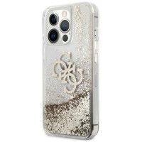 Guess 4G Big Liquid Glitter case for iPhone 13 Pro Max 6.7" - gold