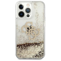 Guess 4G Big Liquid Glitter case for iPhone 13 Pro Max 6.7" - gold